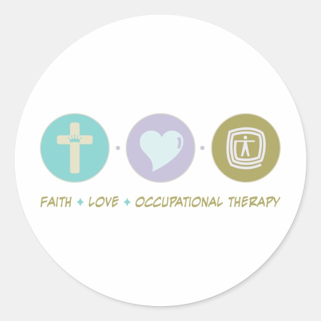 Adesivo Faith Love Terapia Ocupacional (Frente)