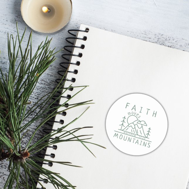 Adesivo Faith Move Montanhas Bíblia Verse Christian (Criador carregado)