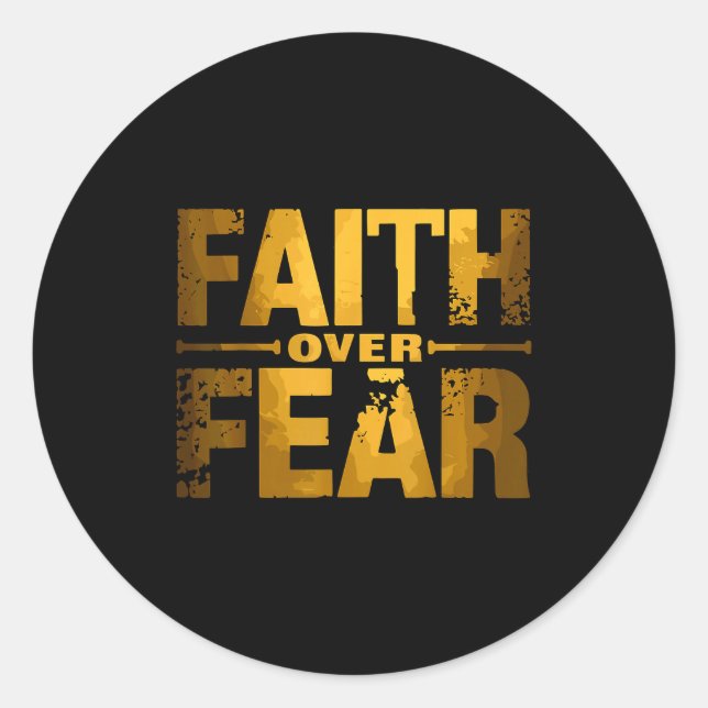 Adesivo Faith Over Fear Insrational Christian Quote  (Frente)