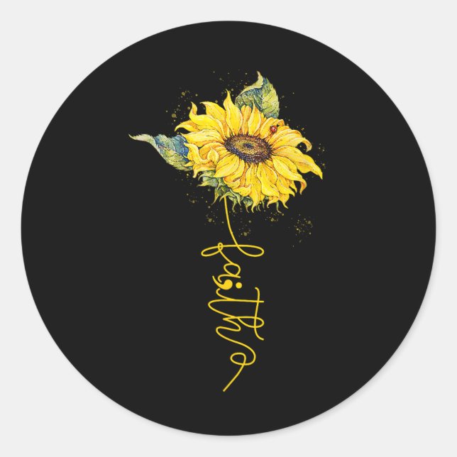 Adesivo Faith Sunflower Semicolon Prevenção Suicídio Aware (Frente)