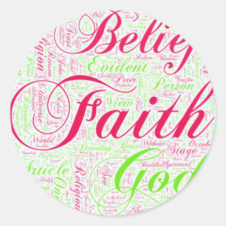 Adesivo Faith Word Art Red and Green
