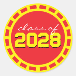 Adesivo Faixa de Filme de Formatura Vermelho e Amarelo