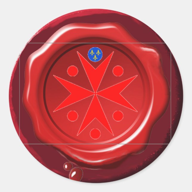 Adesivo Faixa do Marinho Toscana Medici RED WAX SEAL (Frente)
