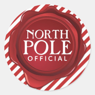 Adesivo Faixa do Selo de Cera Oficial do Polo Norte de Nat