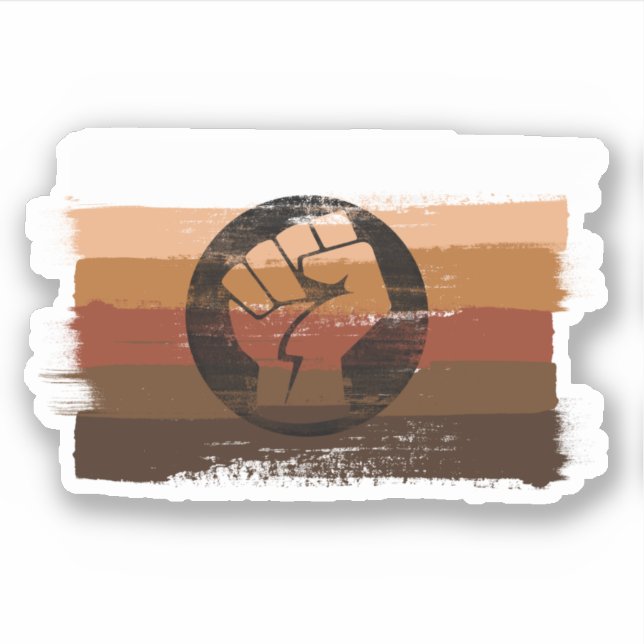 Adesivo FAIXAS DE BIPOC PINTADAS e PEIXES (Frente)