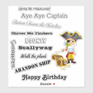 Adesivo fala como um pirata