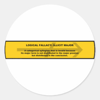 Adesivo Falácia Lógica: Maior Ilícita