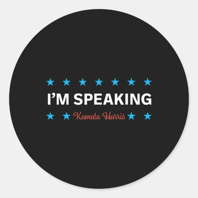 Adesivo Falando Kamala Harris (Frente)