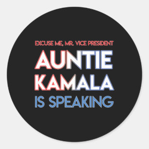 Adesivo Falando Kamala Harris Tia Negra América Indiana