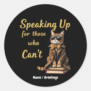 Adesivo Falando pelos adoráveis defensores felinos que não