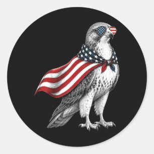 Adesivo Falcão 4 De Julho Bandeira Americana Pássaro Patri