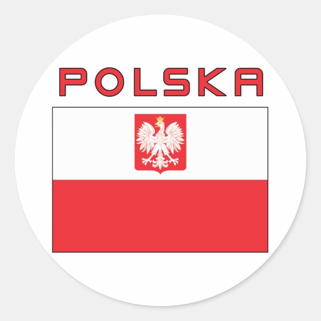 Adesivo Falcão Polonês - Bandeira Com Polska (Frente)
