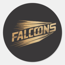 Adesivo Falcons Golden Speed Typography Design