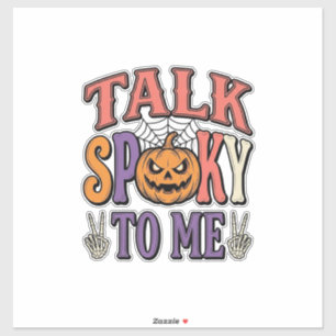 Adesivo Fale Assustador Comigo Camisa Vintage de Halloween