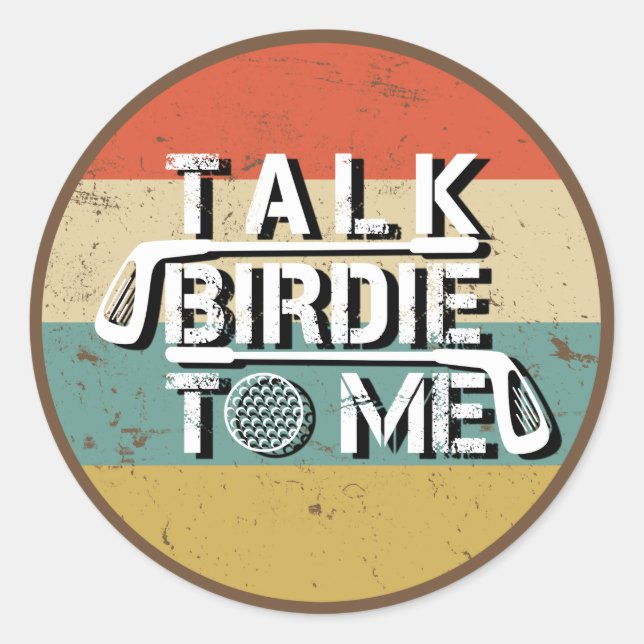 Adesivo Fale Birdie Comigo Engraçado Golf Golfer Design Vi (Frente)