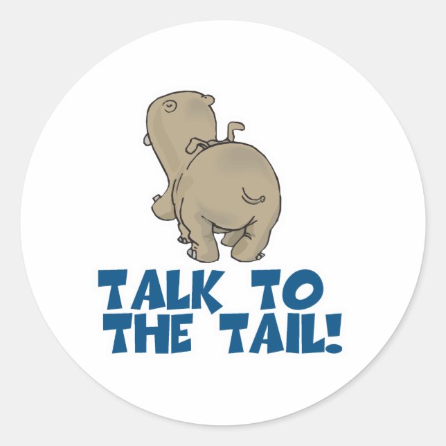 Adesivo Fale com o Hipopótamo do Rabo (Frente)