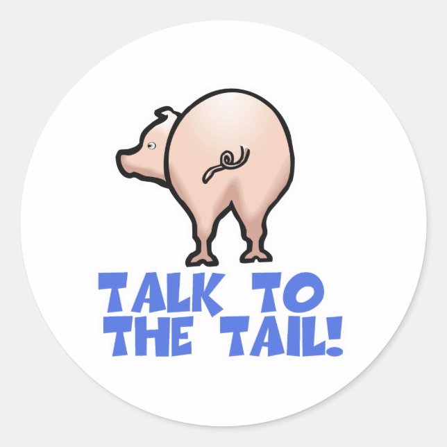 Adesivo Fale com o Porco Cauda Piggy (Frente)