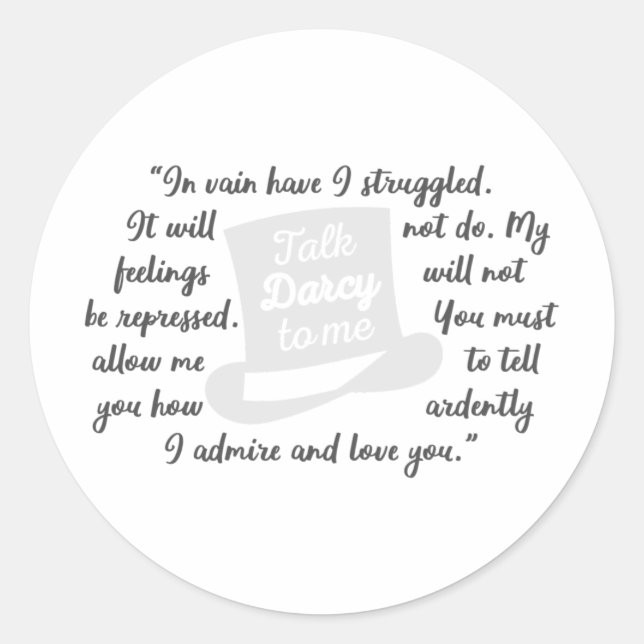 Adesivo Fale comigo Darcy II (Frente)