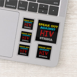 Adesivo Fale Contra o Estigma do HIV - Sensibilização para