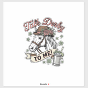 Adesivo Fale Derby Comigo Cavalo Mint Julep Camisa Vintage