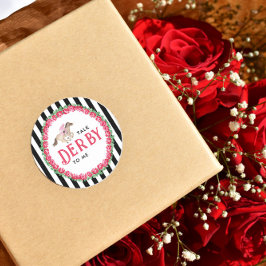 Adesivo Fale Derby comigo | Chuveiro de Noiva da Corrida d