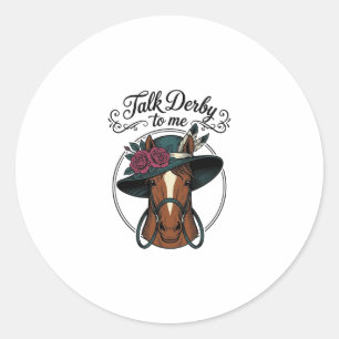 Adesivo Fale Derby Comigo Design de Chapéu de Cavalo Vinta