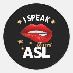 Adesivo Fale Fluent Asl - Idioma de Sinais Deficiente Cons
