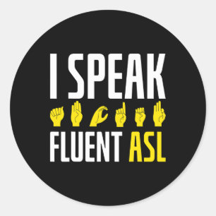 Adesivo Fale Fluente Asl Divertido Surdo