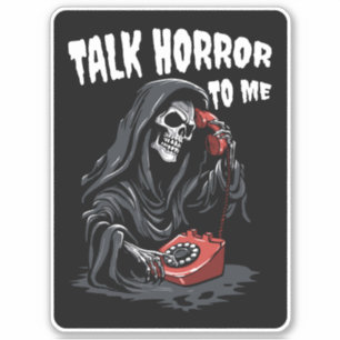 ADESIVO FALE HORROR COMIGO GRIM REAPER TELEFONE VERMELHO