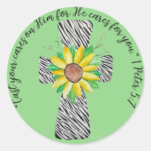 Adesivo Fale Jesus Zebra - Cruz Impressa