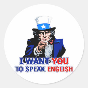 Adesivo Fale o inglês