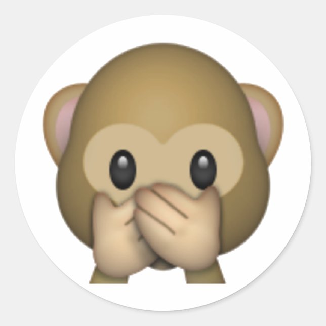 Adesivo Fale Sem Macaco Mau - Emoji (Frente)