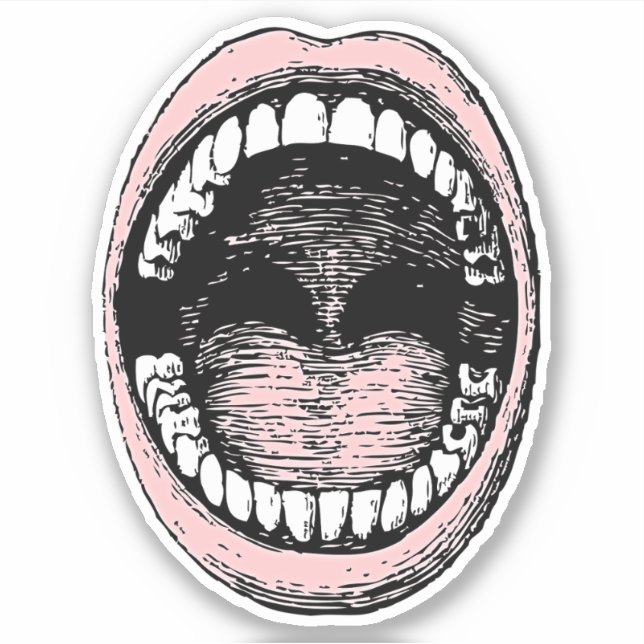 Adesivo Fale sua mente com nossa Boca Aberta da Testemunha (Frente)