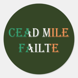 Adesivo Falha de Cead Mile sobreposta na Irish Flag stkcn