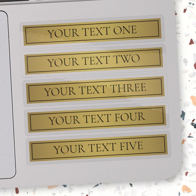 Adesivo Falhas clássicas Douradas com texto preto (Criador carregado)