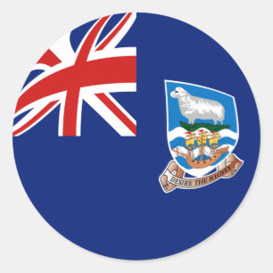 Adesivo Falkland Islands Fisheye Flag Sticker
