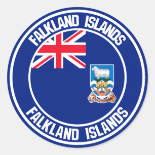 Adesivo Falkland Islands Round Emblem