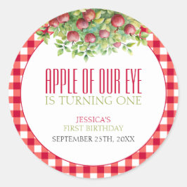 Adesivo Fall Apple of Our Eye First Birday