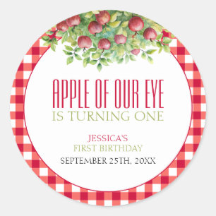 Adesivo Fall Apple of Our Eye First Birday