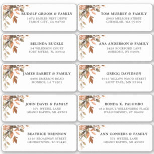 Adesivo Fall Autumn Deixa Ruas de Endereços Convidados Rus