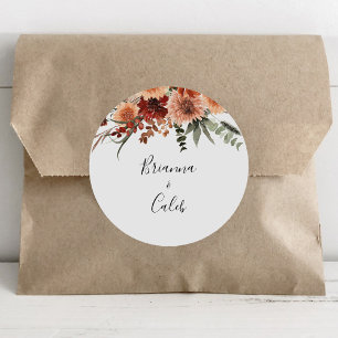 Adesivo Fall Botânica Boho Fall Floral Envelope Seals