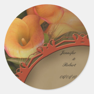 Adesivo Fall Cala Lily Buquê Envelope Selo
