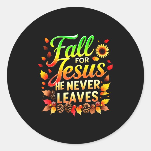 Adesivo Fall Christian Thanksgiving Jesus My Favourite Sea (Frente)