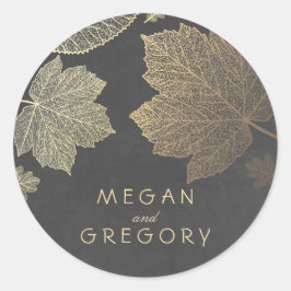 Adesivo Fall Dourado e Chalkboard deixa casamento