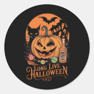 Adesivo Fall Fall Spooky do Halloween Retro Halloween