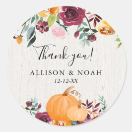Adesivo Fall floral and bompkins watercolor favor