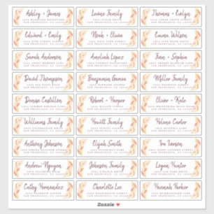 Adesivo Fall Love Autumn Foliage Guest Address Labels