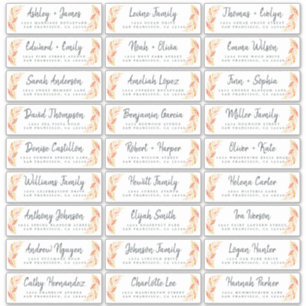 Adesivo Fall Love Autumn Foliage Guest Address Labels