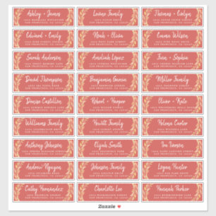 Adesivo Fall Love Autumn Foliage Guest Address Labels
