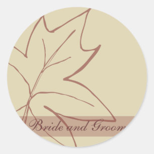 Adesivo Fall Maple Leaf Wedding Envelope Seal